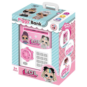 گاوصندوق رمز دار اسباب بازی طرح ال او ال سوپرایز TROLLEY CASE Piggy Bank LOL Surprise_اسباب بازی